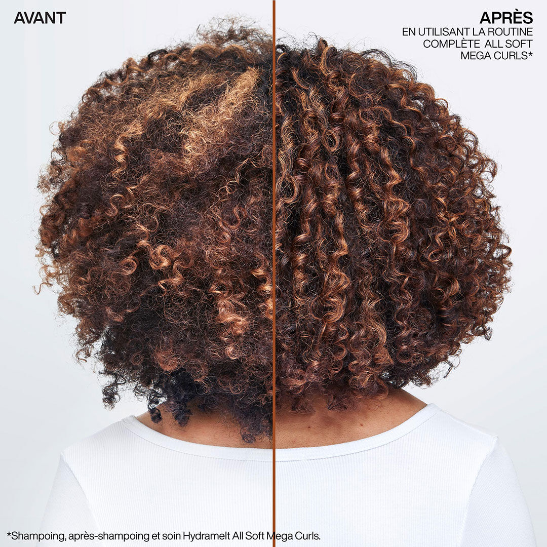 Avant / après utilisation de la routine complète All Soft Mega Curls